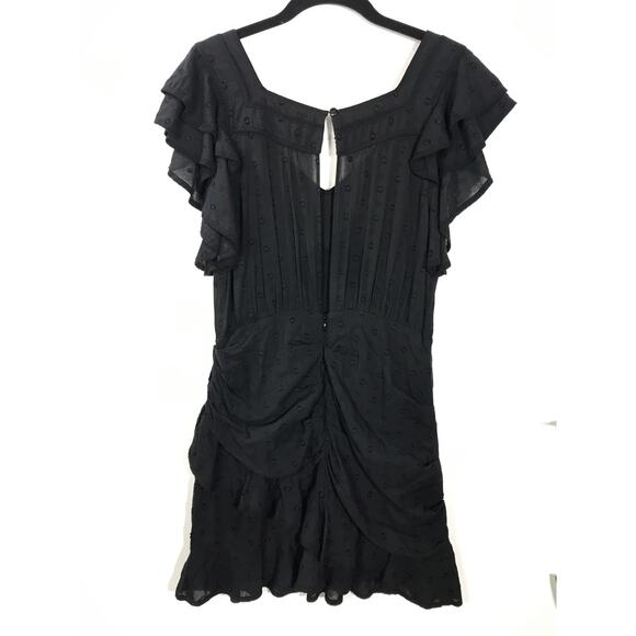Revolve Tularosa Jude Black Eyelet Short Mini Dress Medium Cocktail LBD Summer - Picture 8 of 13